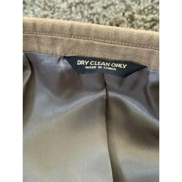 CHAPS RALPH LAUREN Sport Coat Jacket Blazer 42 R Brown Microfiber Suede Y2K VTG - Picture 5 of 9